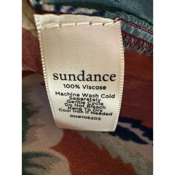 Sundance Paisley Dreams Floral Faux Wrap High-Low Hem Dress Size Petite Small - Picture 5 of 9